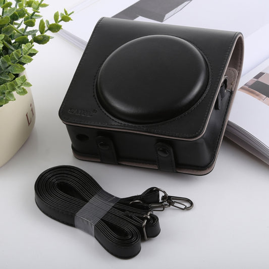 Retro Style Full Body Camera PU Leather Case Bag with Strap compatible with FUJIFILM instax SQUARE SQ6, Compatible with FUJI SQ6