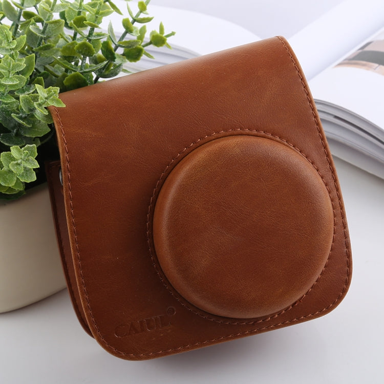 Retro Style Full Body Camera PU Leather Case Bag with Strap compatible with FUJIFILM instax mini 9 / mini 8+ / mini 8, Compatible with FUJI mini 9