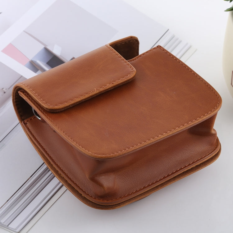 Retro Style Full Body Camera PU Leather Case Bag with Strap compatible with FUJIFILM instax mini 9 / mini 8+ / mini 8, Compatible with FUJI mini 9
