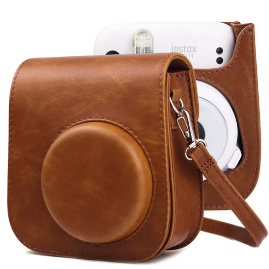 Retro Full Body Camera Leather Case Bag with Strap compatible with FUJIFILM Instax mini 11, Compatible with FUJIFILM Instax mini 11