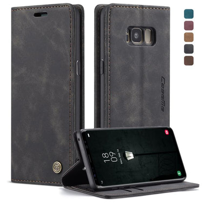 CaseMe-013 Multifunctional Retro Frosted Horizontal Flip Leather Case with Card Slot & Holder & Wallet, for Galaxy S8