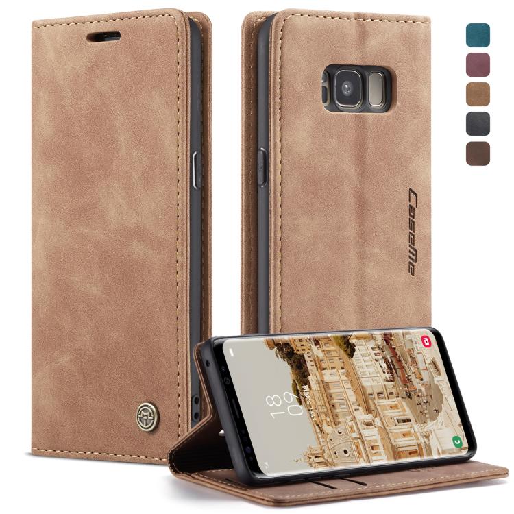 CaseMe-013 Multifunctional Retro Frosted Horizontal Flip Leather Case with Card Slot & Holder & Wallet, for Galaxy S8