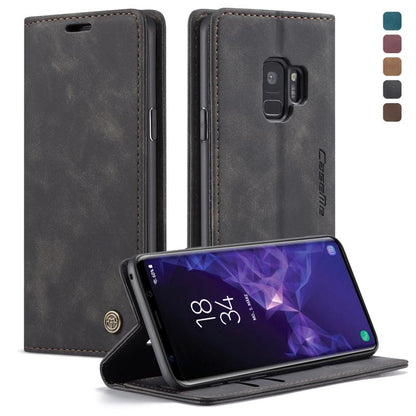 CaseMe-013 Multifunctional Retro Frosted Horizontal Flip Leather Case with Card Slot & Holder & Wallet, for Galaxy S9