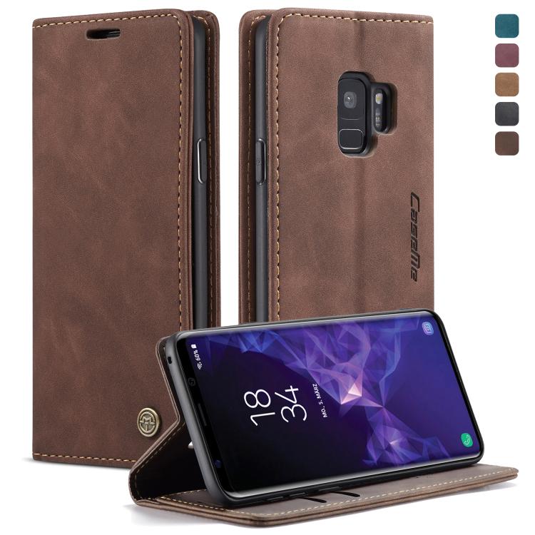 CaseMe-013 Multifunctional Retro Frosted Horizontal Flip Leather Case with Card Slot & Holder & Wallet, for Galaxy S9