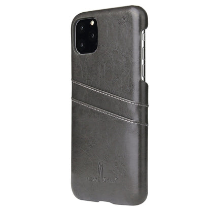 Fierre Shann Retro Oil Wax Texture PU Leather Case with Card Slots, Compatible with iPhone 11 Pro, compatible with iPhone 11 Pro