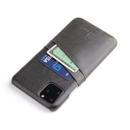 Fierre Shann Retro Oil Wax Texture PU Leather Case with Card Slots, Compatible with iPhone 11 Pro, compatible with iPhone 11 Pro