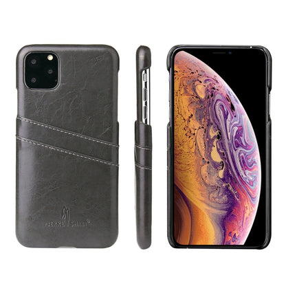 Fierre Shann Retro Oil Wax Texture PU Leather Case with Card Slots, Compatible with iPhone 11 Pro, compatible with iPhone 11 Pro