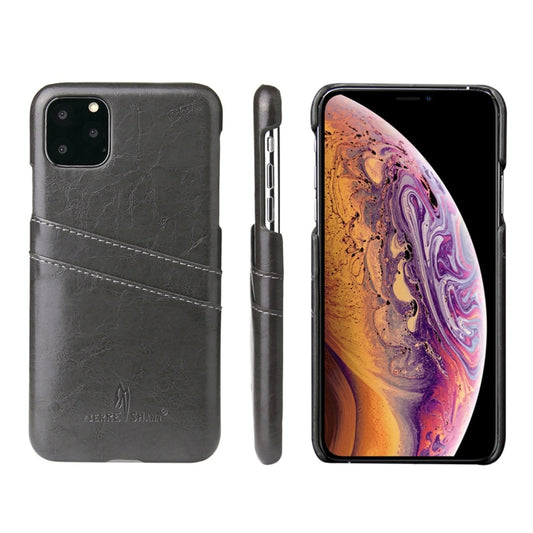 Fierre Shann Retro Oil Wax Texture PU Leather Case with Card Slots, Compatible with iPhone 11 Pro, compatible with iPhone 11 Pro
