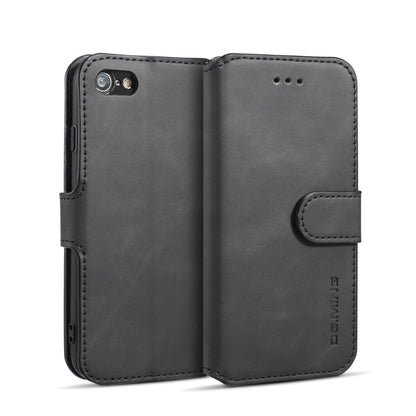 DG.MING Retro Oil Side Horizontal Flip Case with Holder & Card Slots & Wallet, compatible with iPhone 7 / 8