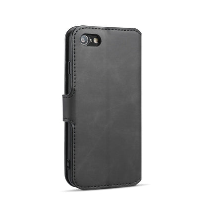DG.MING Retro Oil Side Horizontal Flip Case with Holder & Card Slots & Wallet, compatible with iPhone 7 / 8