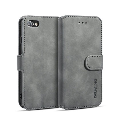 DG.MING Retro Oil Side Horizontal Flip Case with Holder & Card Slots & Wallet, compatible with iPhone 7 / 8