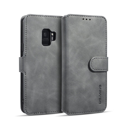DG.MING Retro Oil Side Horizontal Flip Case with Holder & Card Slots & Wallet, compatible with Galaxy S9