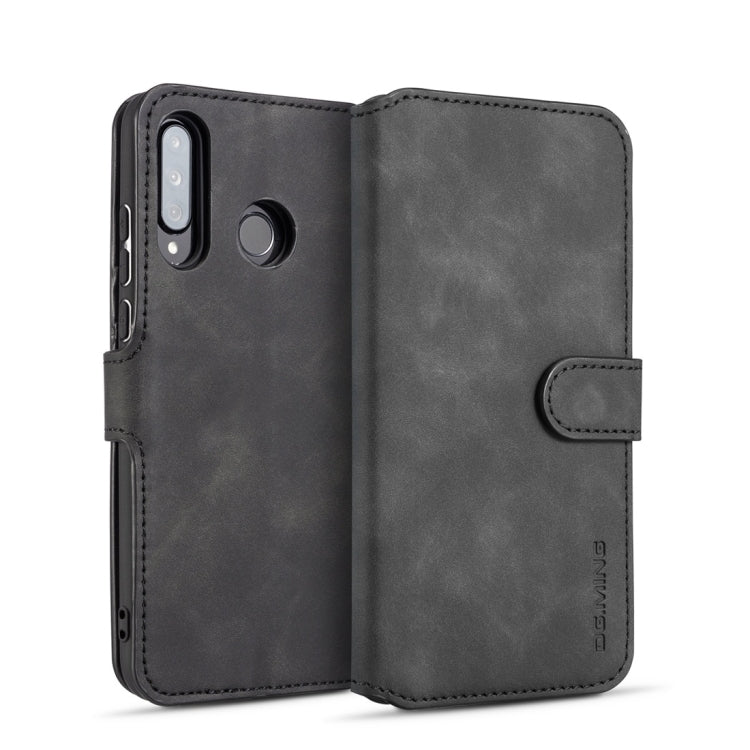 DG.MING Retro Oil Side Horizontal Flip Case with Holder & Card Slots & Wallet, compatible with Huawei P30 Lite