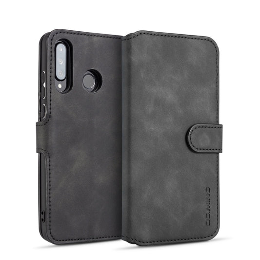 DG.MING Retro Oil Side Horizontal Flip Case with Holder & Card Slots & Wallet, compatible with Huawei P30 Lite