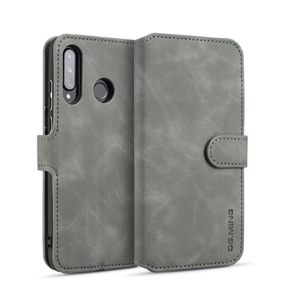 DG.MING Retro Oil Side Horizontal Flip Case with Holder & Card Slots & Wallet, compatible with Huawei P30 Lite