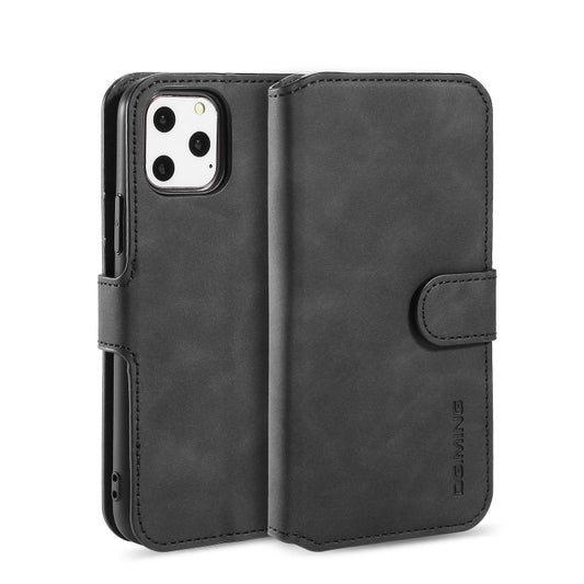 DG.MING Retro Oil Side Horizontal Flip Case with Holder & Card Slots & Wallet compatible with iPhone, Compatible with iPhone 11 Pro (2019)