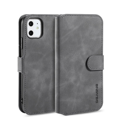 DG.MING Retro Oil Side Horizontal Flip Case with Holder & Card Slots & Wallet compatible with iPhone, Compatible with iPhone 11 (2019)