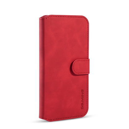 DG.MING Retro Oil Side Horizontal Flip Case with Holder & Card Slots & Wallet compatible with iPhone, Compatible with iPhone 11