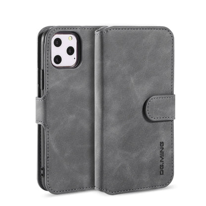 DG.MING Retro Oil Side Horizontal Flip Case with Holder & Card Slots & Wallet compatible with iPhone, Compatible with iPhone 11 Pro Max (2019)