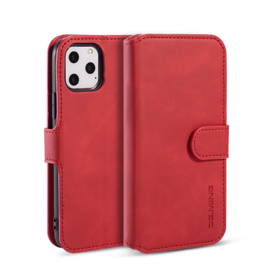 DG.MING Retro Oil Side Horizontal Flip Case with Holder & Card Slots & Wallet compatible with iPhone, Compatible with iPhone 11 Pro Max