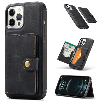 JEEHOOD Retro Magnetic Detachable Leather Case with Wallet & Card Slot & Holder