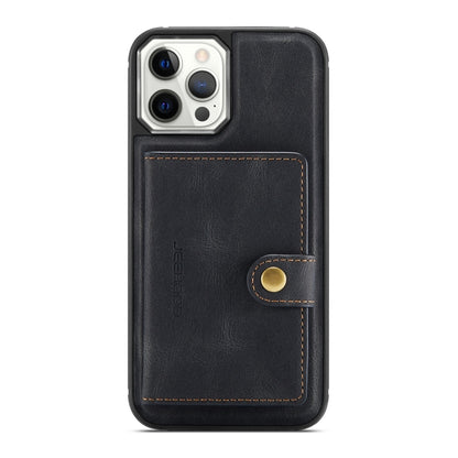 JEEHOOD Retro Magnetic Detachable Leather Case with Wallet & Card Slot & Holder