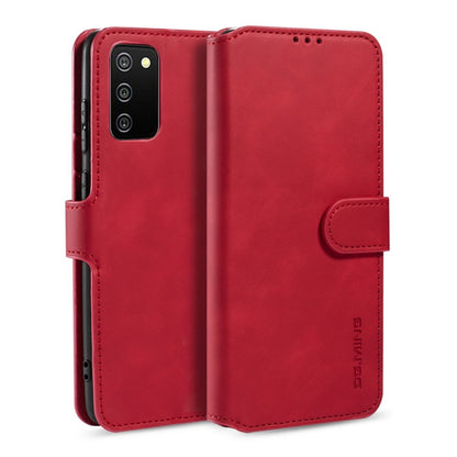 DG.MING Retro Oil Side Horizontal Flip Leather Case with Holder & Card Slots & Wallet, Compatible with samsung Galaxy A02s