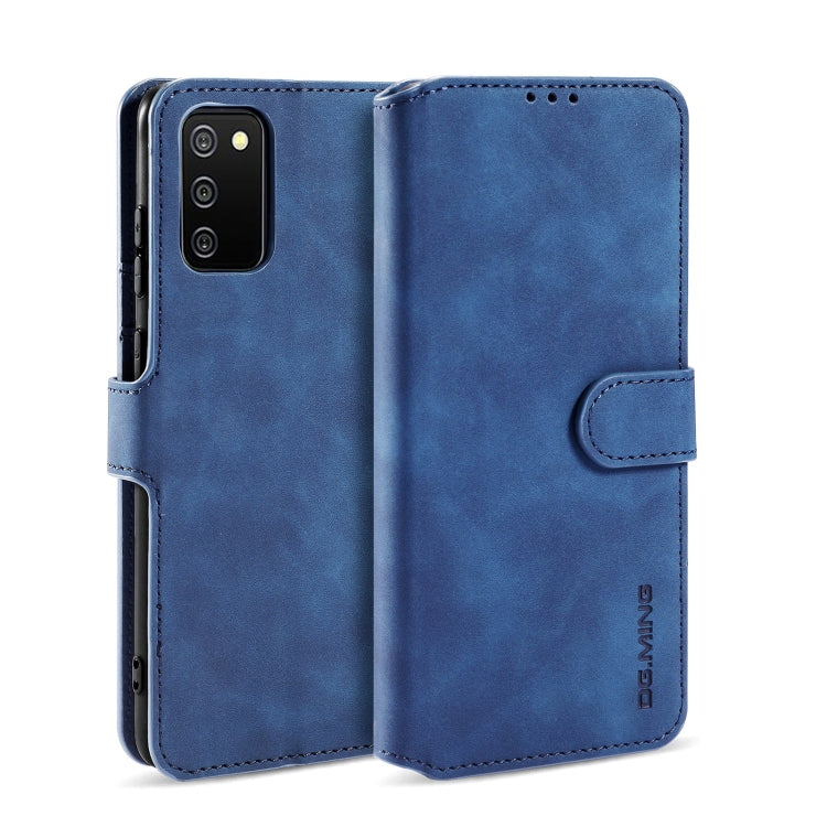 DG.MING Retro Oil Side Horizontal Flip Leather Case with Holder & Card Slots & Wallet, Compatible with samsung Galaxy A02s