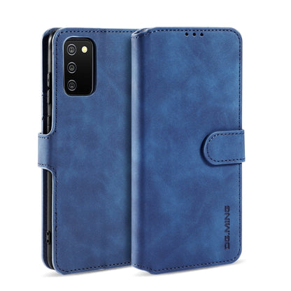 DG.MING Retro Oil Side Horizontal Flip Leather Case with Holder & Card Slots & Wallet, Compatible with samsung Galaxy A02s