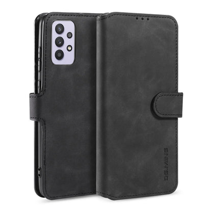 DG.MING Retro Oil Side Horizontal Flip Leather Case with Holder & Card Slots & Wallet, Compatible with samsung Galaxy A32 5G