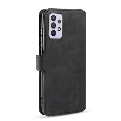 DG.MING Retro Oil Side Horizontal Flip Leather Case with Holder & Card Slots & Wallet, Compatible with samsung Galaxy A32 5G
