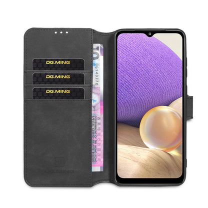 DG.MING Retro Oil Side Horizontal Flip Leather Case with Holder & Card Slots & Wallet, Compatible with samsung Galaxy A32 5G