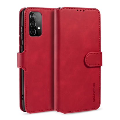 DG.MING Retro Oil Side Horizontal Flip Leather Case with Holder & Card Slots & Wallet, Compatible with samsung Galaxy A52 5G / 4G