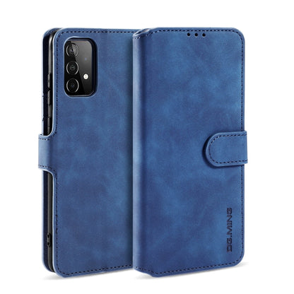 DG.MING Retro Oil Side Horizontal Flip Leather Case with Holder & Card Slots & Wallet, Compatible with samsung Galaxy A52 5G / 4G
