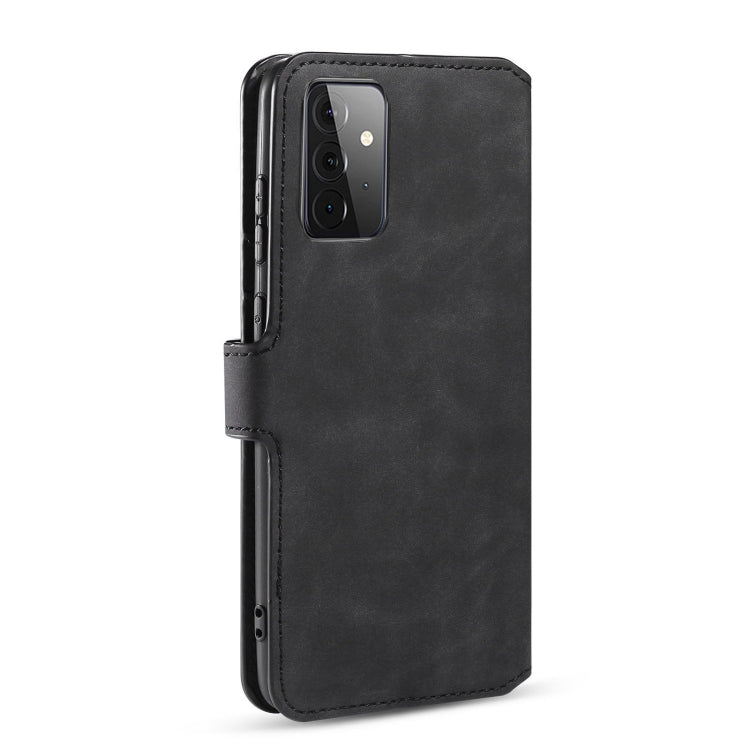 DG.MING Retro Oil Side Horizontal Flip Leather Case with Holder & Card Slots & Wallet, Compatible with samsung Galaxy A72 5G / 4G