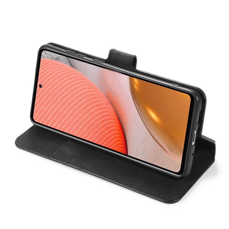 DG.MING Retro Oil Side Horizontal Flip Leather Case with Holder & Card Slots & Wallet, Compatible with samsung Galaxy A72 5G / 4G