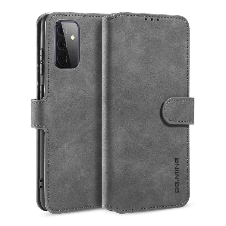 DG.MING Retro Oil Side Horizontal Flip Leather Case with Holder & Card Slots & Wallet, Compatible with samsung Galaxy A72 5G / 4G