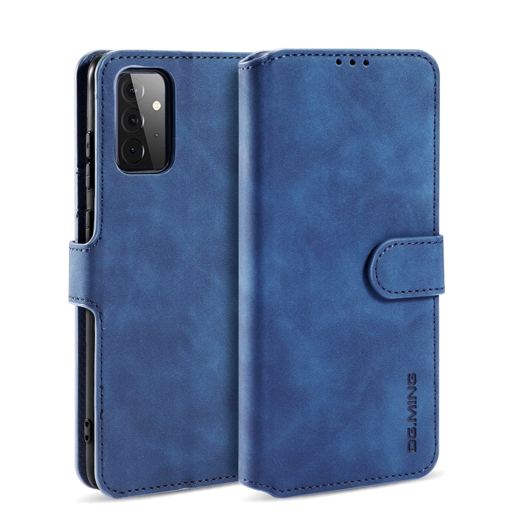DG.MING Retro Oil Side Horizontal Flip Leather Case with Holder & Card Slots & Wallet, Compatible with samsung Galaxy A72 5G / 4G