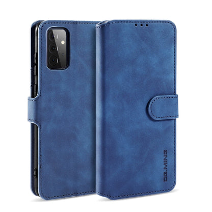 DG.MING Retro Oil Side Horizontal Flip Leather Case with Holder & Card Slots & Wallet, Compatible with samsung Galaxy A72 5G / 4G