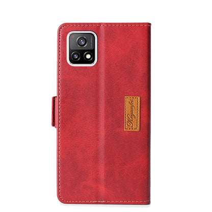 Retro Texture Contrast Color Side Buckle Horizontal Flip Leather Case with Holder & Card Slots & Wallet, Compatible with vivo Y52s 5G