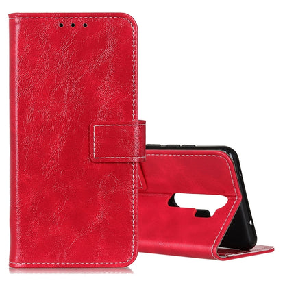 Retro Crazy Horse Texture Horizontal Flip Leather Case with Holder & Card Slots & Photo Frame & Wallet, Compatible with OPPO A9 (2020)