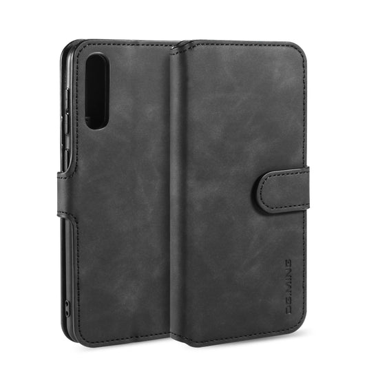 DG.MING Retro Oil Side Horizontal Flip Case with Holder & Card Slots & Wallet, Compatible with Galaxy A30s / A50s