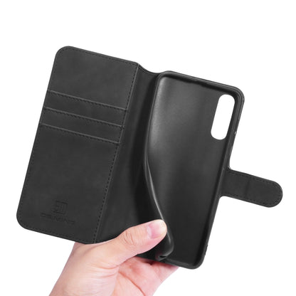 DG.MING Retro Oil Side Horizontal Flip Case with Holder & Card Slots & Wallet, Compatible with Galaxy A30s / A50s