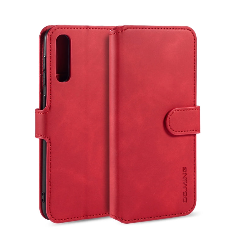 DG.MING Retro Oil Side Horizontal Flip Case with Holder & Card Slots & Wallet, Compatible with Galaxy A30s / A50s