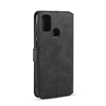 DG.MING Retro Oil Side Horizontal Flip Case with Holder & Card Slots & Wallet, Compatible with Galaxy M30s