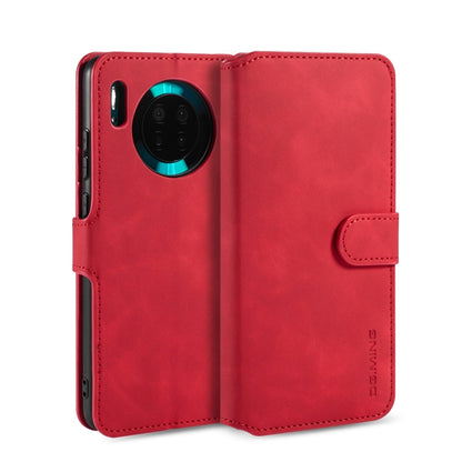 DG.MING Retro Oil Side Horizontal Flip Case with Holder & Card Slots & Wallet, Compatible with Huawei Mate 30