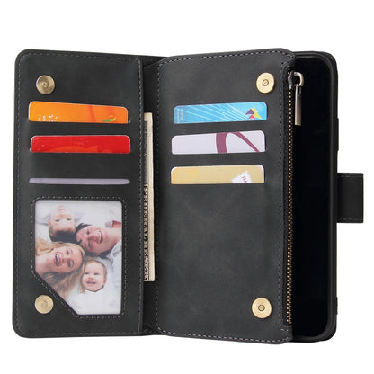 Multifunctional Retro Frosted Horizontal Flip Leather Case with Card Slot & Holder & Zipper Wallet & Photo Frame & Lanyard, For iPhone XR