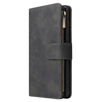Multifunctional Retro Frosted Horizontal Flip Leather Case with Card Slot & Holder & Zipper Wallet & Photo Frame & Lanyard, Compatible with Huawei P30