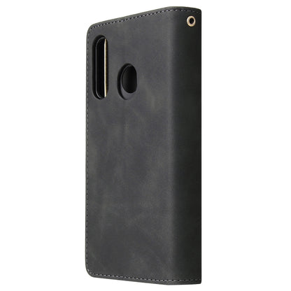 Multifunctional Retro Frosted Horizontal Flip Leather Case with Card Slot & Holder & Zipper Wallet & Photo Frame & Lanyard, Compatible with Huawei P30 Lite