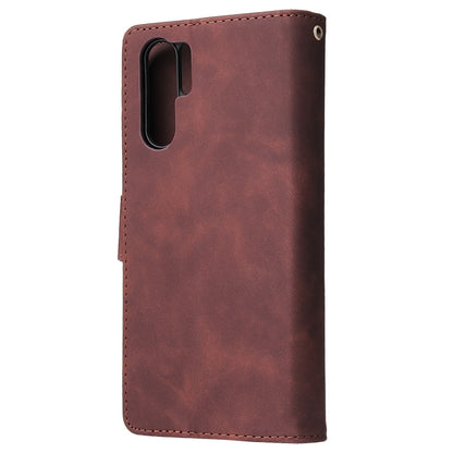 Multifunctional Retro Frosted Horizontal Flip Leather Case with Card Slot & Holder & Zipper Wallet & Photo Frame & Lanyard, Compatible with Huawei P30 Pro